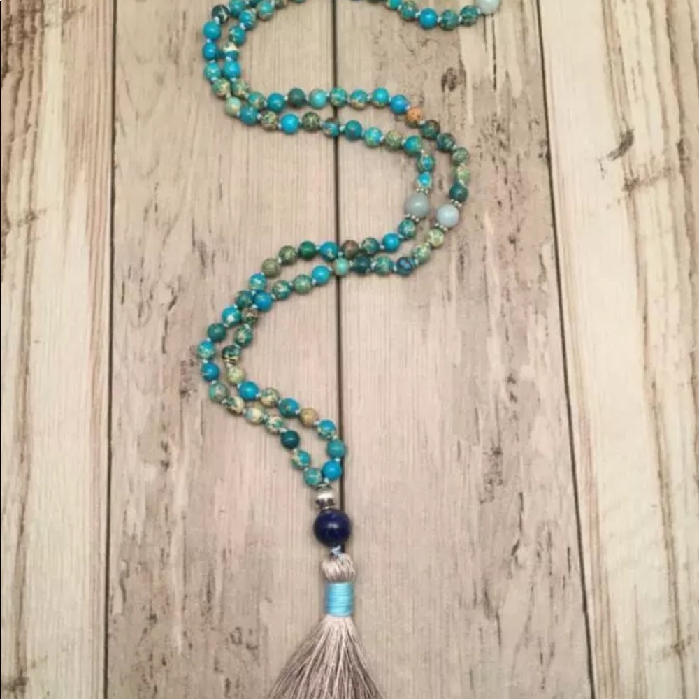 Imperial jasper mala gemstone necklace RE-ENERGIZE - Picture 7 of 9